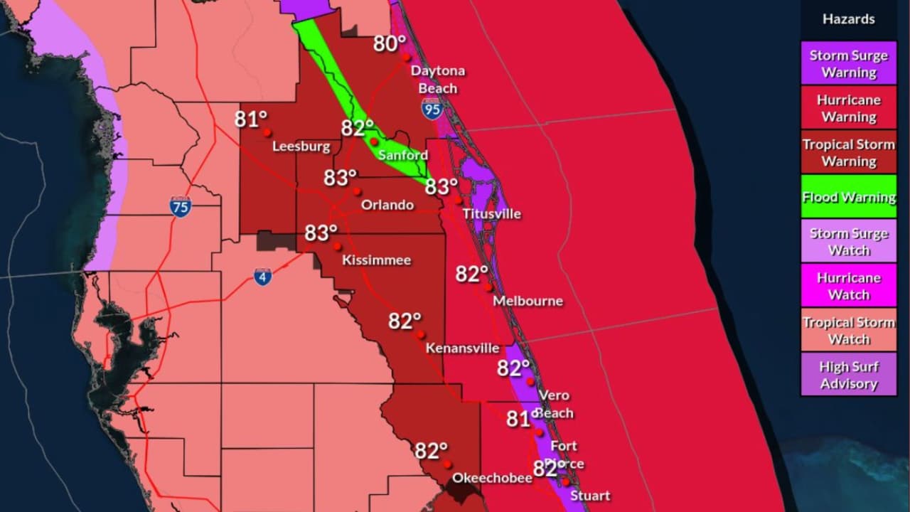 Aviso de huracán para la costa este de Florida por la tormenta tropical Nicole