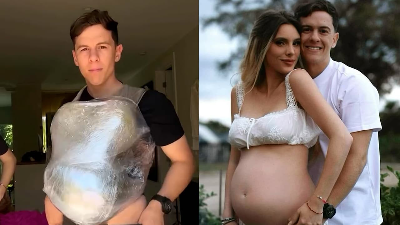 Guaynaa experimenta cómo es estar ‘embarazado’ y dice: "¡Gracias Diosito por hacerme hombre!"