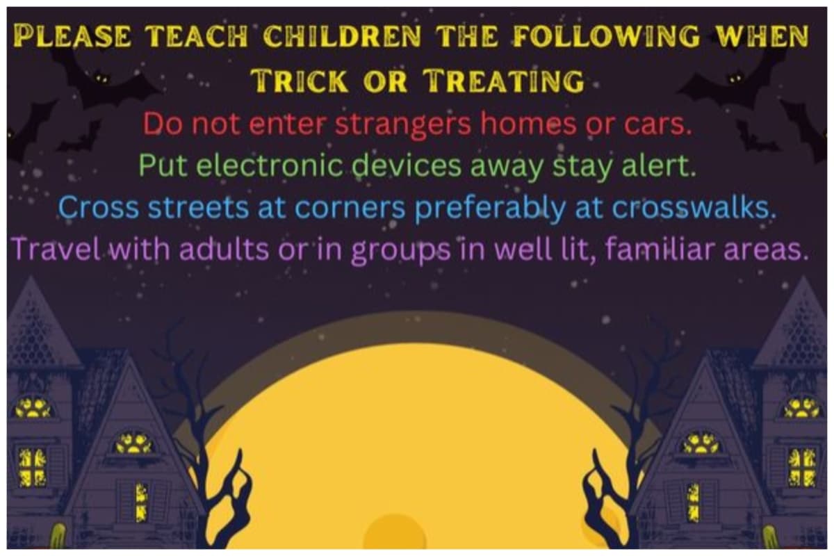 Las autoridades estarán al pendiente de esta fiesta de Halloween, ya que los adultos también estarán celebrando y muchos pueden pasarse de copas. Padres de familia deben estar muy atentos a cualquier movimiento extraño en los vehículos porque podría haber muchos conductores ebrios.