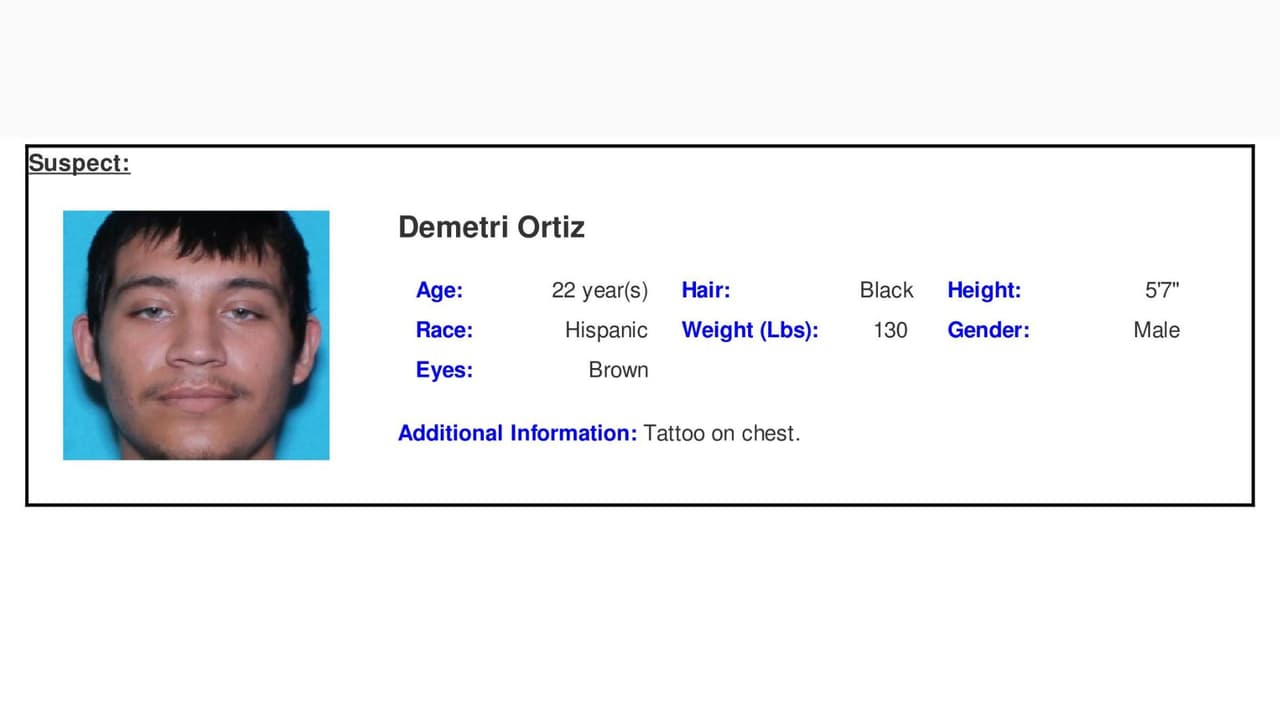 El principal sospechoso de secuestro es Demetri Ortiz.