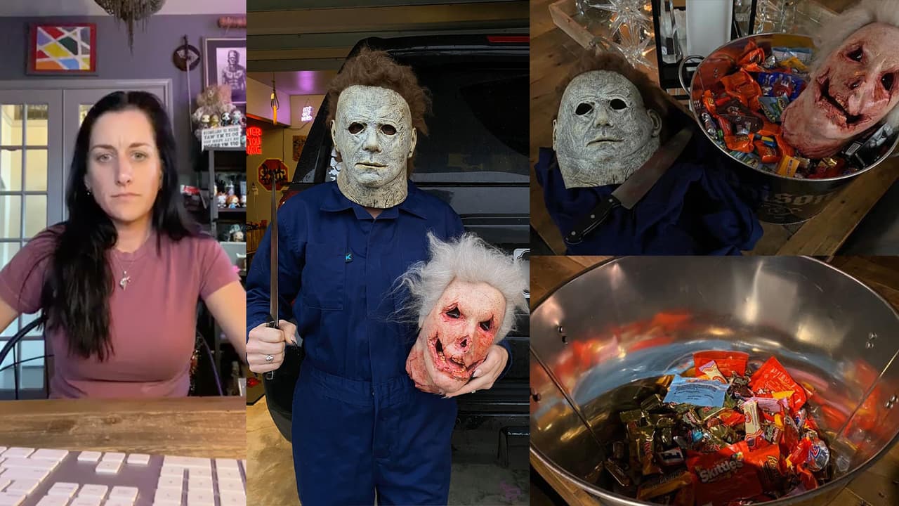 Familia de Houston organiza Halloween en marzo para "alegrar" a sus vecinos durante la crisis de coronavirus