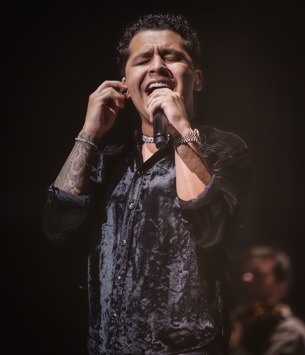 El cantante de regional mexicano estuvo concentrado en los ensayos.
<br>