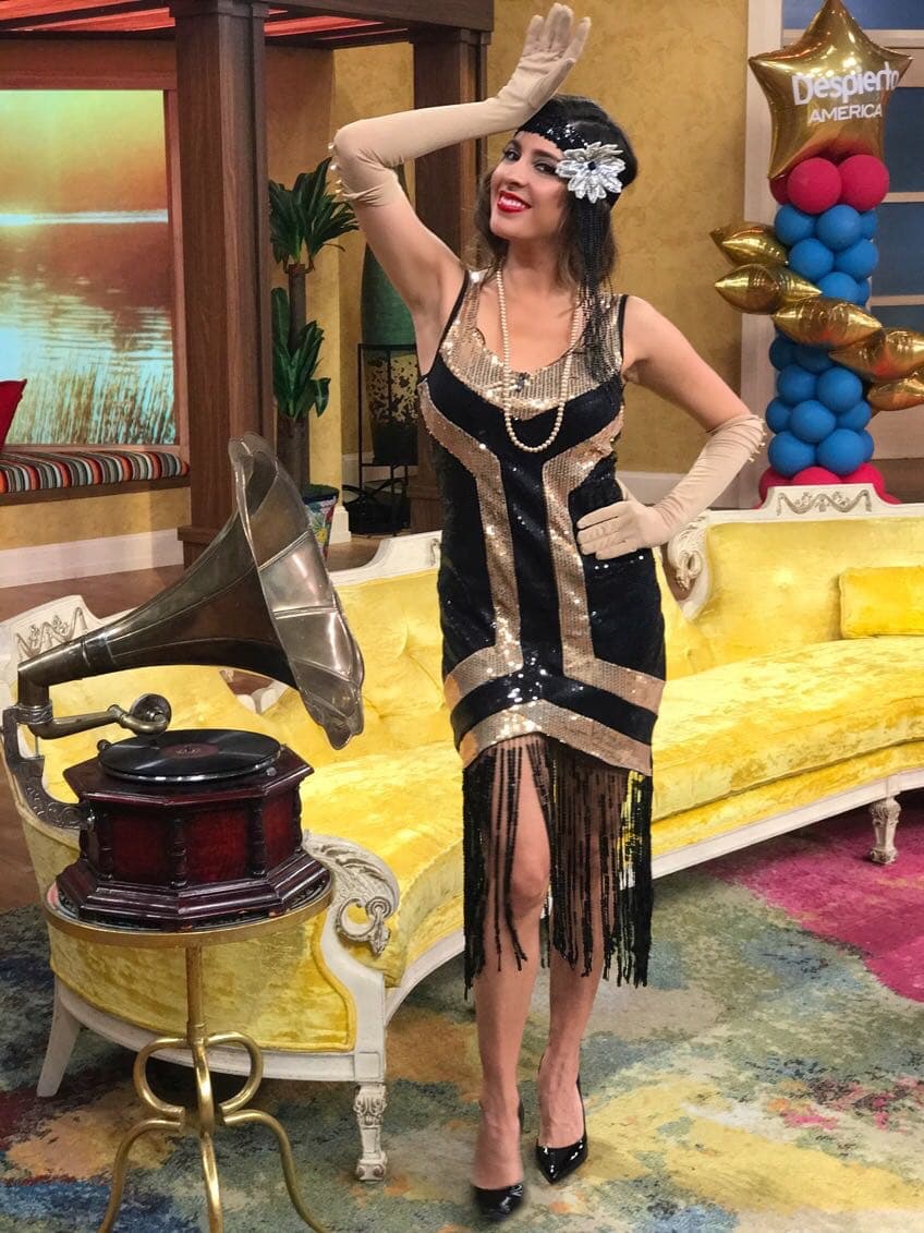 Maity Iteriano nos transportó con su vestuario a los años 20, pero también algunos años atrás al inicio de Despierta América.