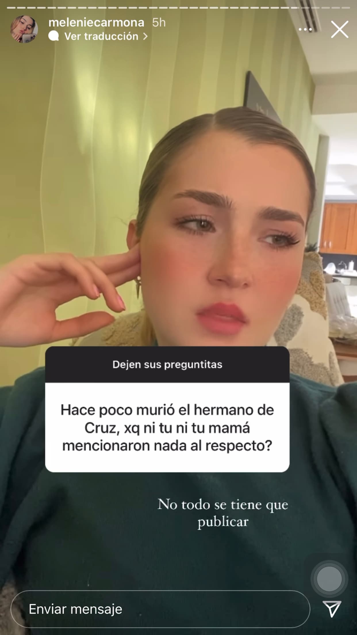 "La semana pasada 
<b>falleció mi tío 'Dani' de cáncer</b> [...] no creo que tuviéramos que hacer mención de nada. Fue una enfermedad bastante difícil", aclaró. 
<br>