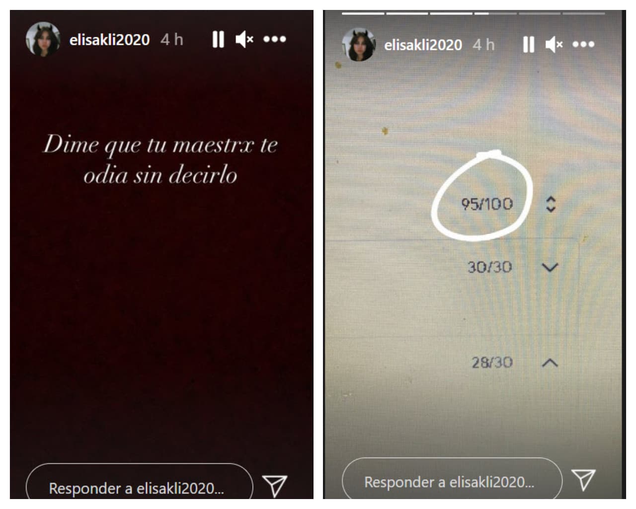 Este martes 15, lamentó una calificación que uno de sus maestros le otorgó.
<br>