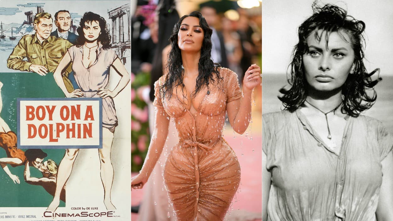 La inspiración del look de Kim Kardashian en la Met Gala 2019 fue Sophia Loren en la cinta 'Boy on a dolphin'.