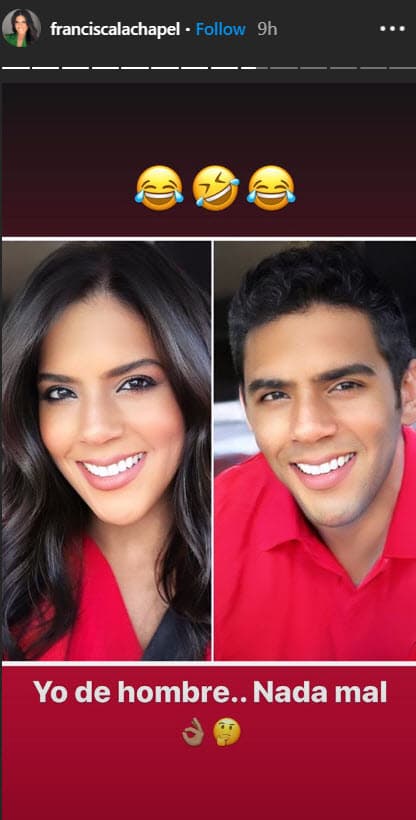 <b>Francisca Lachapel</b> se divirtió con el resultado que obtuvo al transformarse en hombre.