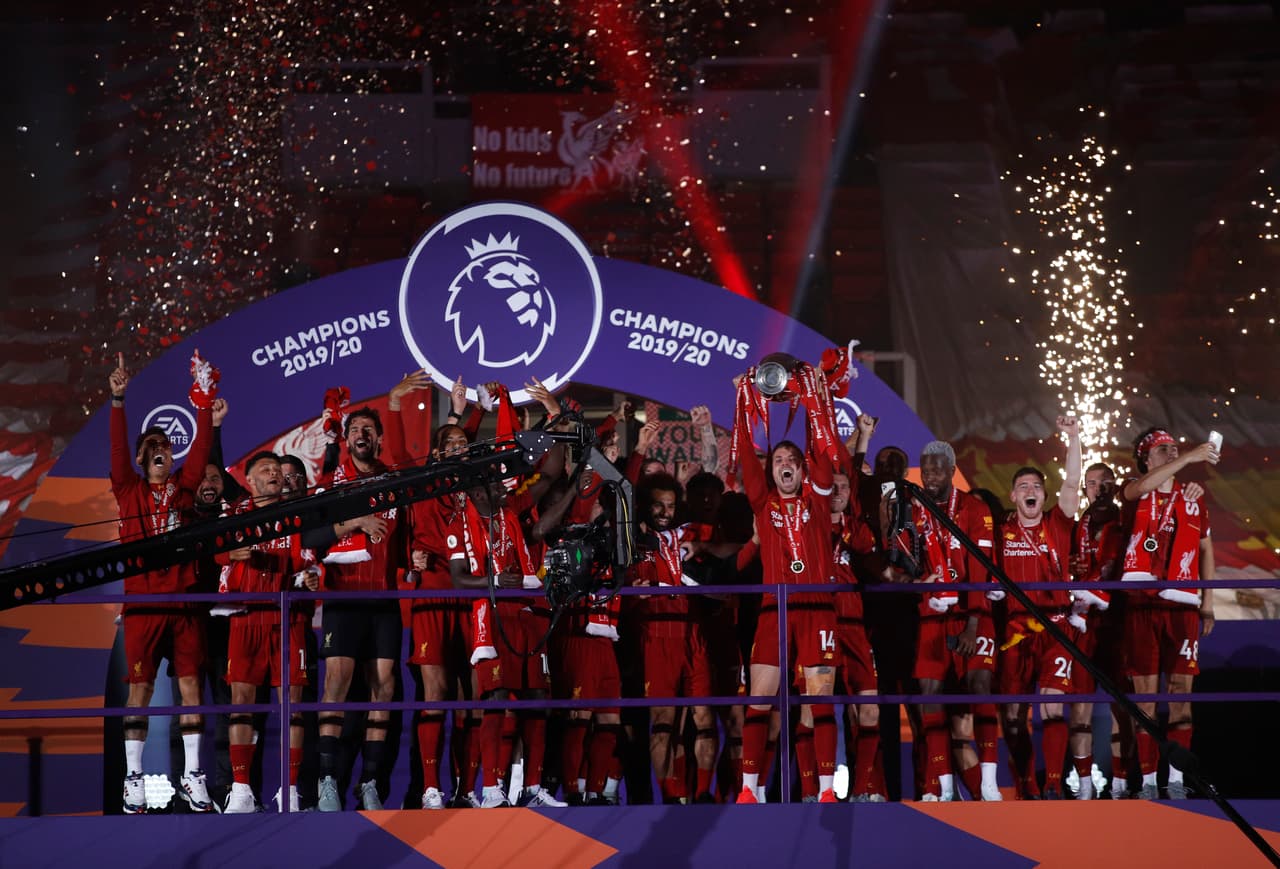 Las mejores imágenes de los festejos del los campeones de la Premier League 2019-2020.