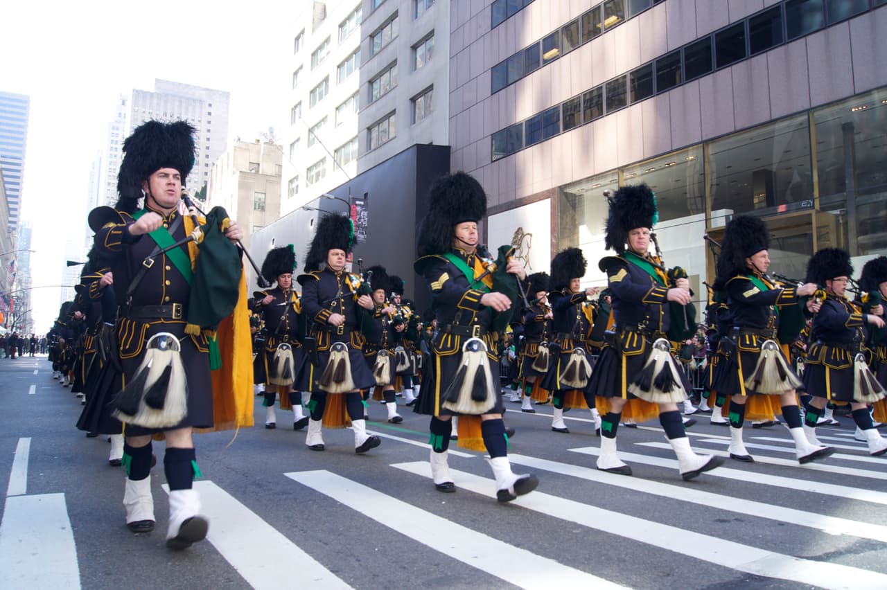 Las gaitas irlandesas se robaron el espectaculo.