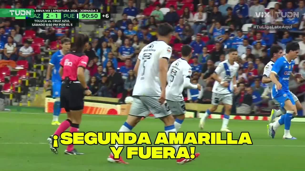¡Segunda amarilla y fuera! La polémica expulsión del Puebla