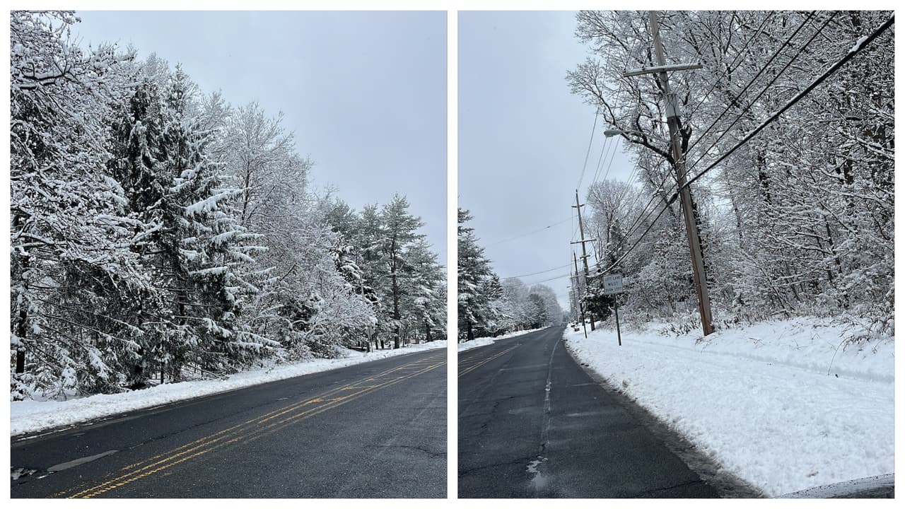 La nieve en Lincroft, Nueva Jersey.