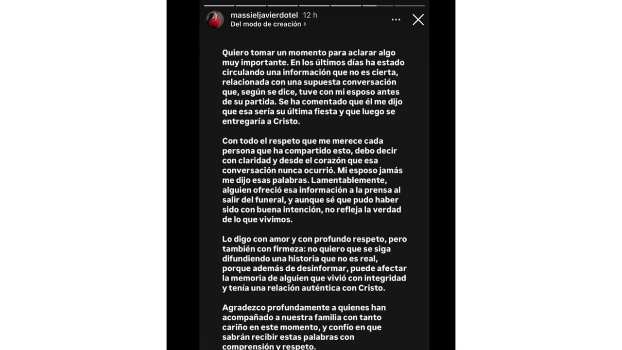 Esposa de Octavio Dotel frena rumores sobre su última conversación.