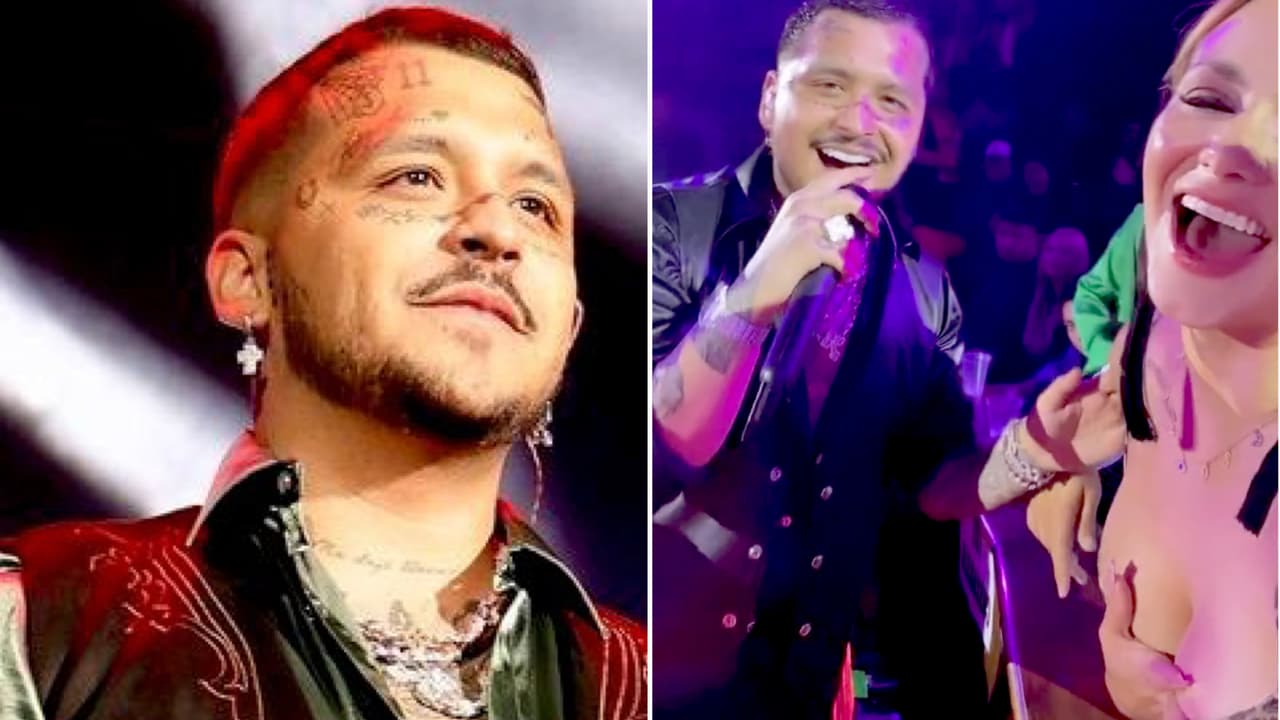 Nodal causa revuelo por mirar el pronunciado escote de una fan en pleno concierto y le recuerdan a Cazzu