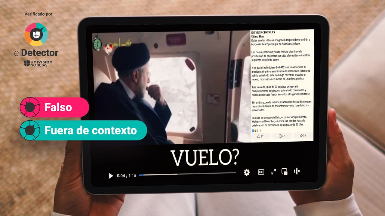 Ese video no muestra el último vuelo del presidente iraní antes de morir: la grabación es de hace meses