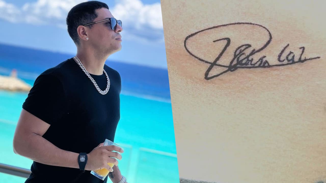<h3 class="cms-H3-H3">Eduin Caz </h3>
<br>
<br>La firma de 
<a href="https://www.univision.com/musica/eduin-caz-se-hizo-un-tatuaje-y-lo-compararon-con-christian-nodal" target="_blank">Eduin Caz </a>estará para siempre en el abdomen de una admiradora suya. Más de una seguidora del vocalista de la reconocida banda Grupo Firme, se ha tatuado la firma de los integrantes, sin embargo, lo particular es que esta vez, el mismo 
<a href="https://www.univision.com/musica/karol-g-y-eduin-caz-harian-una-cancion-juntos">Eduin </a>se declaró fan de su admiradora.