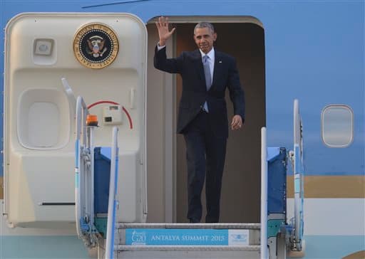 El presidente Barack Obama a su arribo a Turquía.