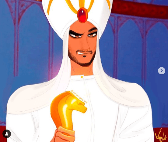 Con su característico traje, muecas en el rostro, barba y bastón (que le permite hacer magia) Veronique convirtió al villano en todo un galán que, según usuarios de Internet es “perfecto”.