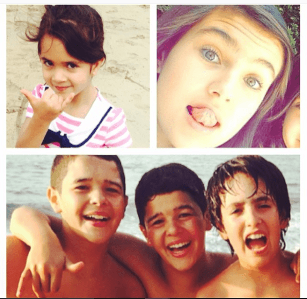 Es evidente el enorme parecido que tiene con su padre Eduardo Santamarina, mismo que comparten con su media hermana Julia.