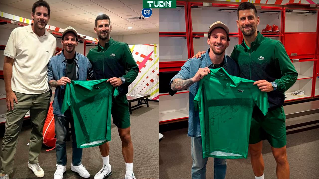 ¡Entre GOATS se entienden! Messi visita a Djokovic en Miami Open 