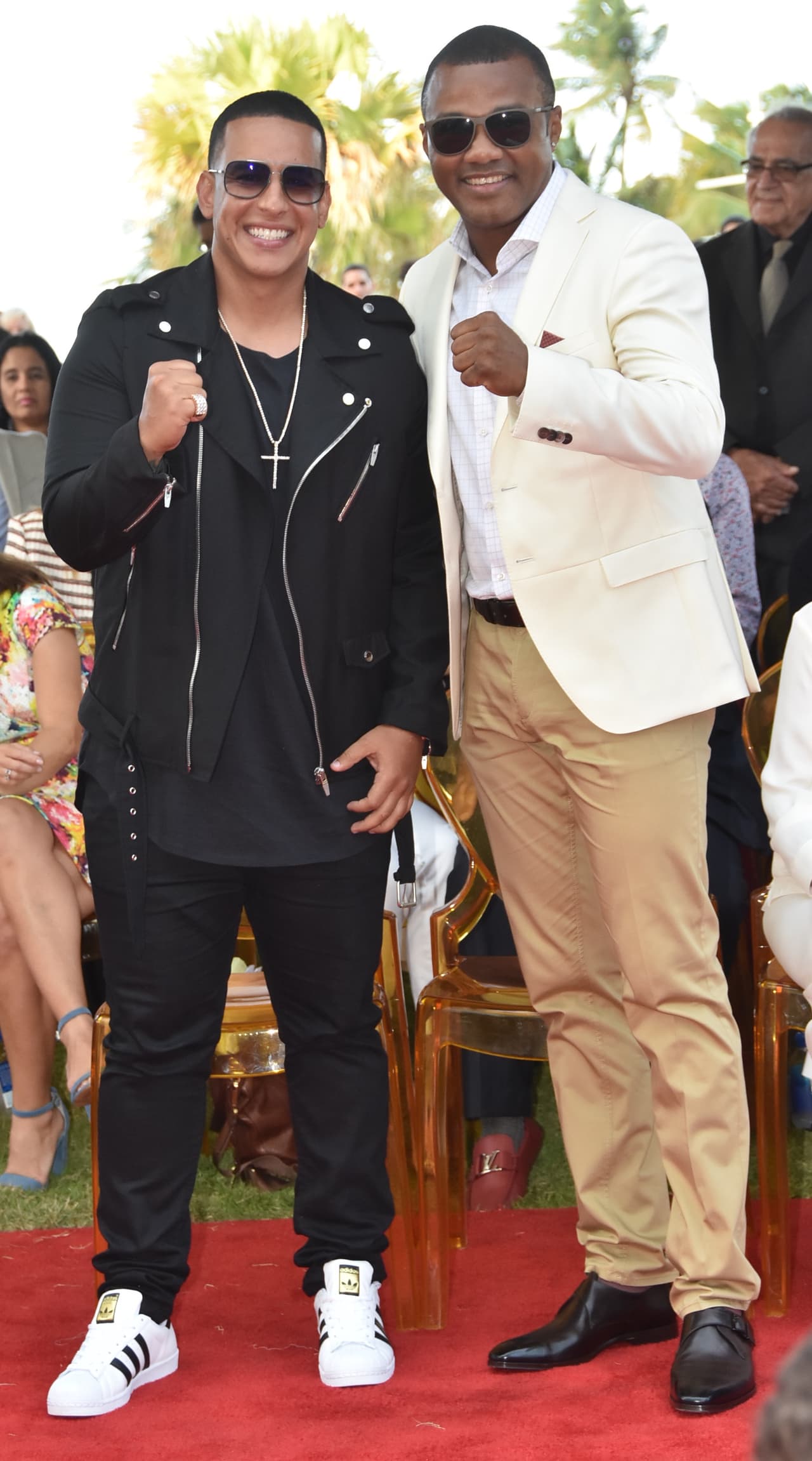 Daddy Yankee junto a Felix Trinidad.