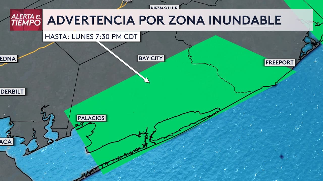 Emiten advertencia por zona inundable en diferentes condados del área de Houston ante la llegada de Nicholas