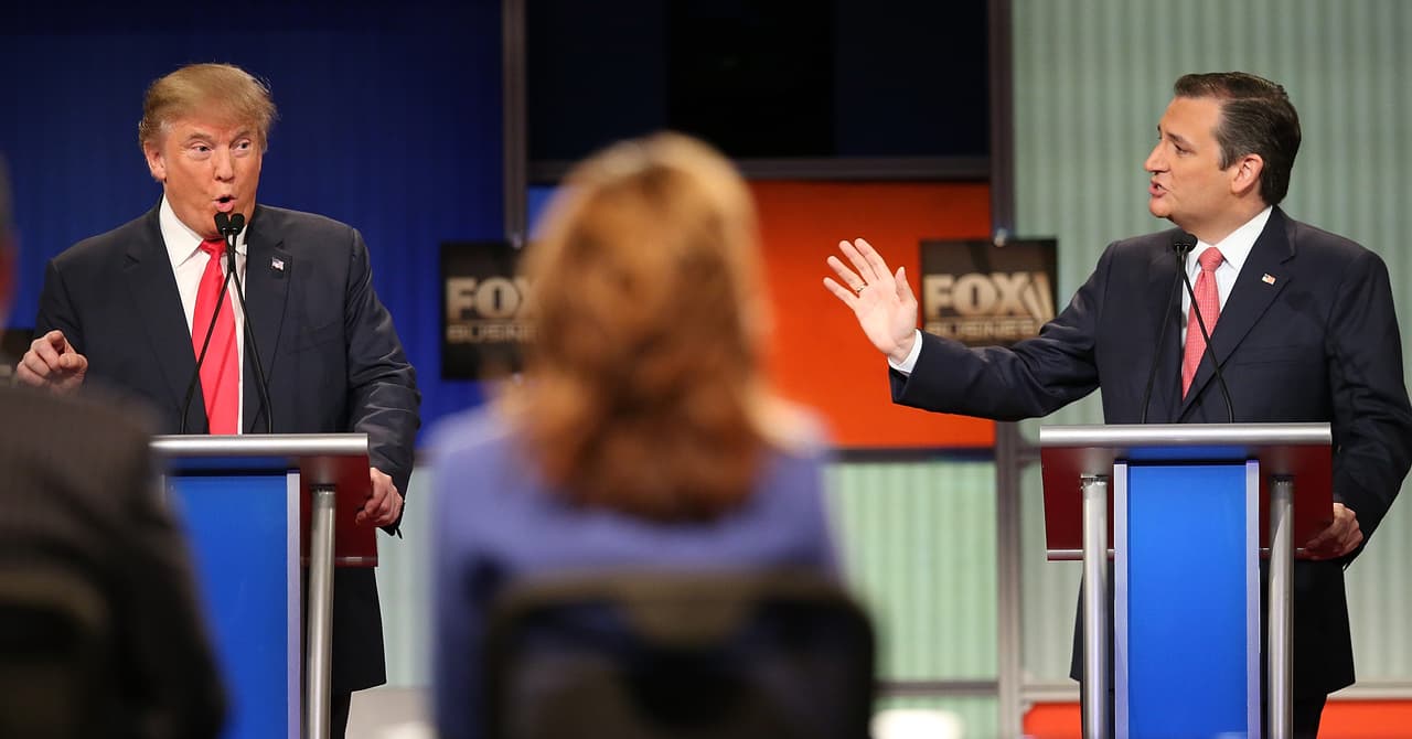 Primer round entre Cruz y Trump en el debate republicano