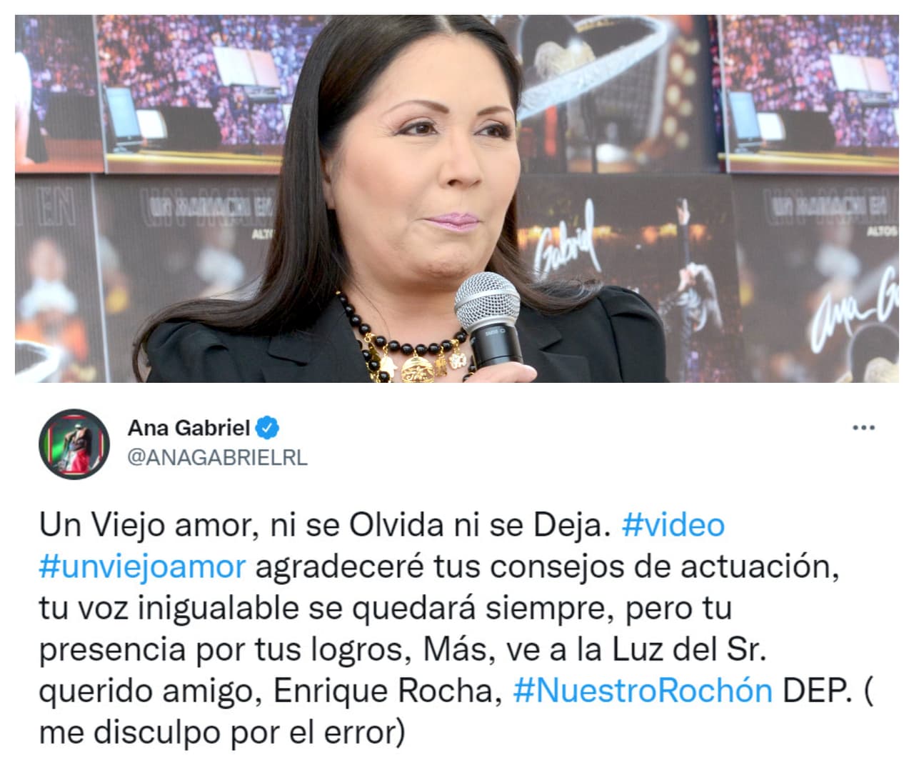 La cantante 
<b>Ana Gabriel</b> se despidió de él agradeciendo los 
<b>"consejos de actuación" </b>que le dio y destacó uno de los más grandes distintivos que lo caracterizaron: "Tu voz inigualable se quedará siempre".