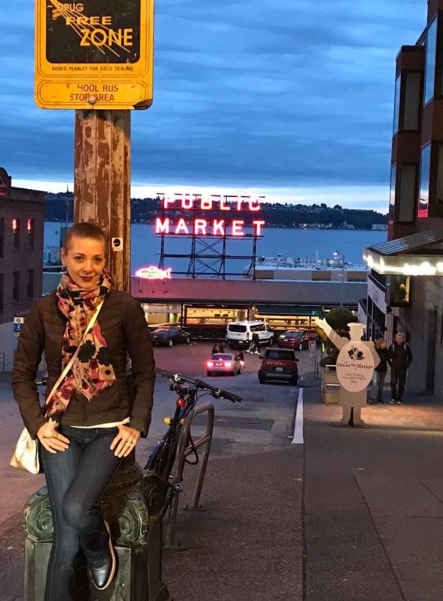 La actriz aprovechó para descansar y disfrutar de la Seattle, por lo que no pudo dejar de tomarse fotos en cada rincón de este mágico lugar.