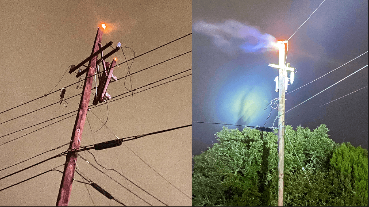 Postes en fuego provocan apagón en San Antonio; más de 14,000 personas están sin luz