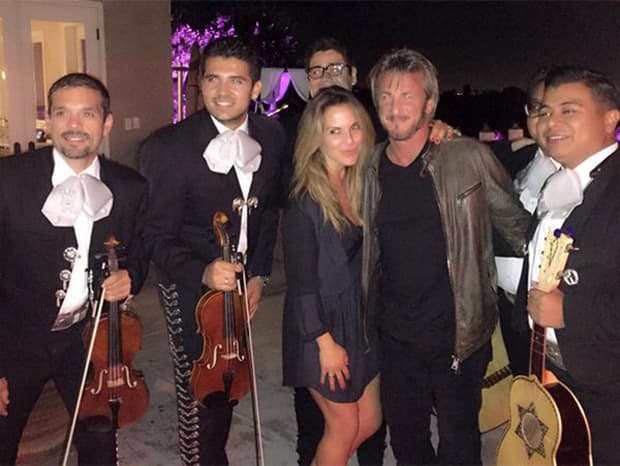 Junto a Sean Penn y el mariachi.