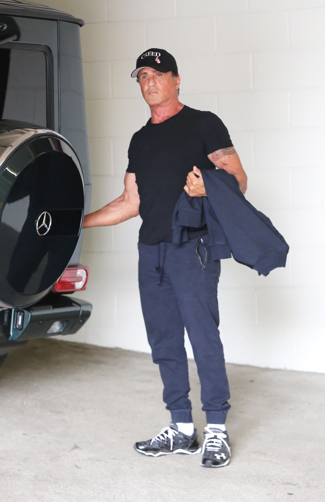 Se ve que el protagonista de "Rambo" nunca deja de trabajar su cuerpo.