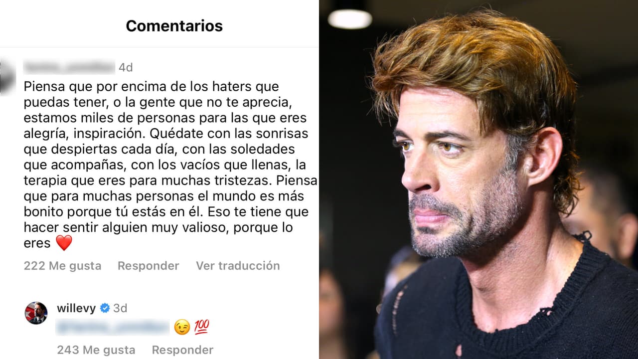 William Levy así responde a quien le aconseja que "piense por encima" de quienes lo critican.