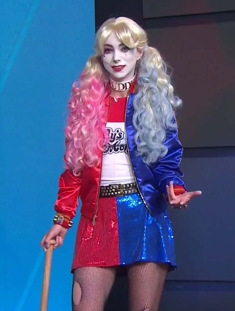 <b>Natalia Téllez</b> elegió el disfraz más popular del 2016 y se disfrazó de Harley Quinn.