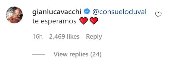 Mientras tanto, el italiano le hizo la invitación de visitarlos en su país natal para que se conozcan y departan juntos. 
<br>