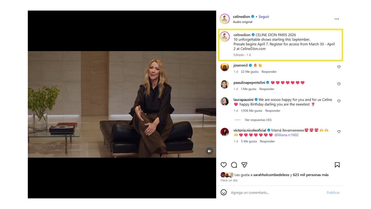 Así anunció Céline Dion su regreso tras años de lucha contra el síndrome de la persona rigida.