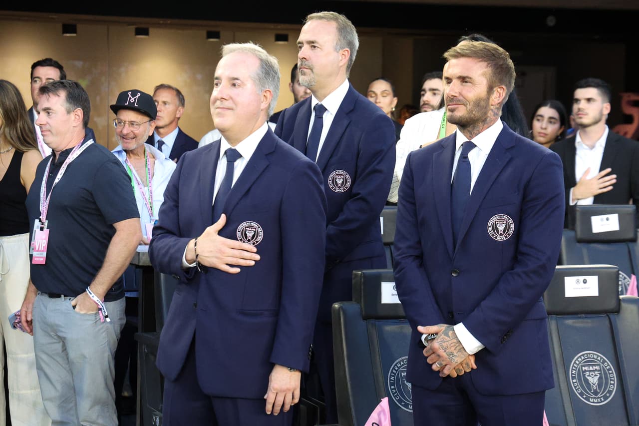 Jorge Mas -propietario gerente de Inter Miami- y su socio David Beckham no podían faltar.