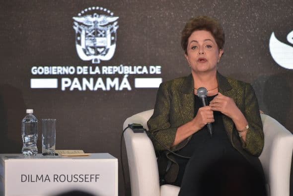 Dilma Rousseff durante su participación en la Cumbre Empresarial.