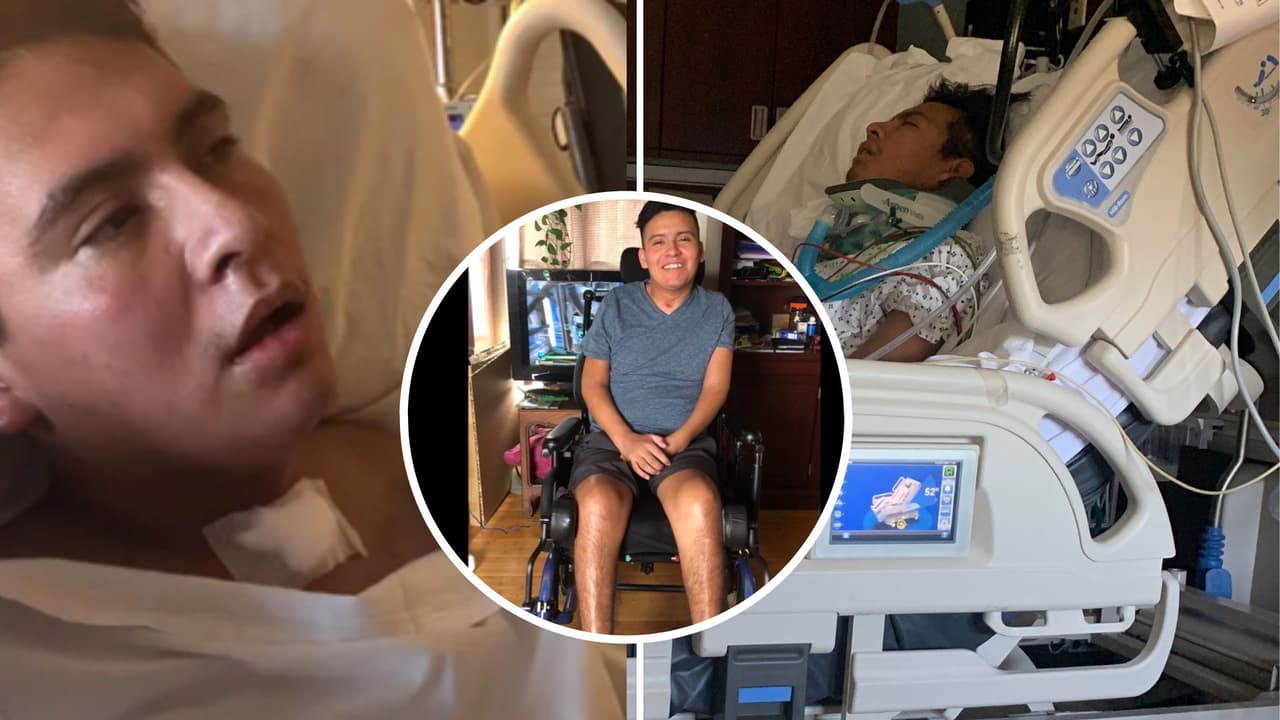 "Me desperté en el hospital sin poder moverme": Accidente en el trabajo deja tetrapléjico a mexicano en Carolina del Norte