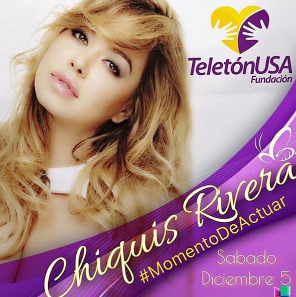 Chiquis Rivera: "Nos vemos mañana en @teletonusa por @univision! PERO, ya pueden donar a esta MUY buena causa. Recuerden que cada dólar puede llegar muy lejos en las vidas de estos niños preciosos!".