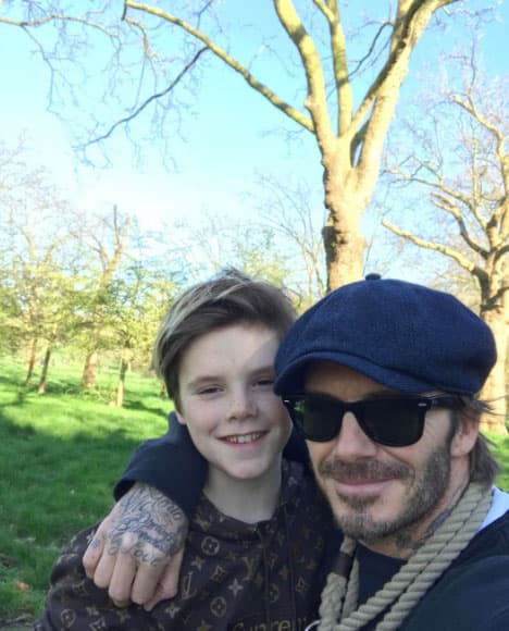 Con Cruz en el parque.