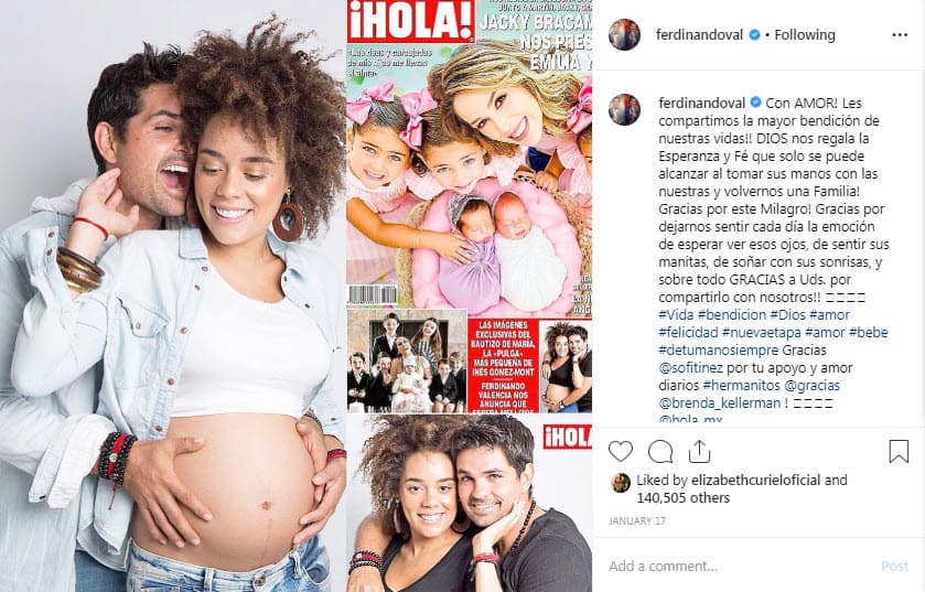 Con esta imagen la pareja de actores compartió que la familia muy pronto se agrandaría. En ese momento todavía no sabían que esperaban no a uno, sino a dos bebés.