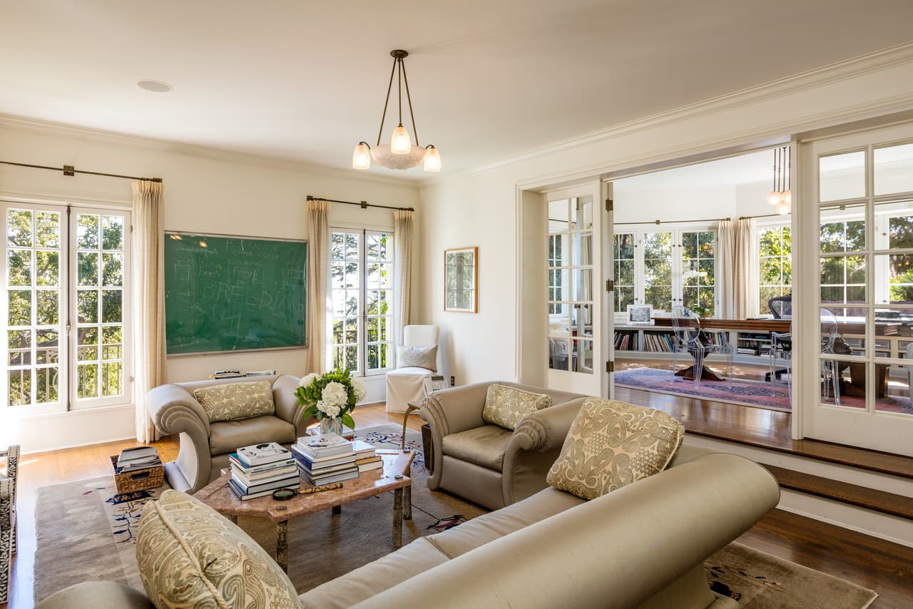 Photo © 2017 Splash News/The Grosby Group EXCLUSIVE Los Feliz, April 14, 2017. Angelina Jolie splashes out nearly $25 million on a six-bed-home in Los Feliz, CA. The six-bed, 10 bathroom property, set on 2.1 acres, once belong to Cecil B. DeMille. The home originally sold for $28,000 in 1916. The home is located in the gated area of Laughlin park, a short drive from the Los Feliz compound she shared with Brad Pitt. Aerial views of the property, land and pool.