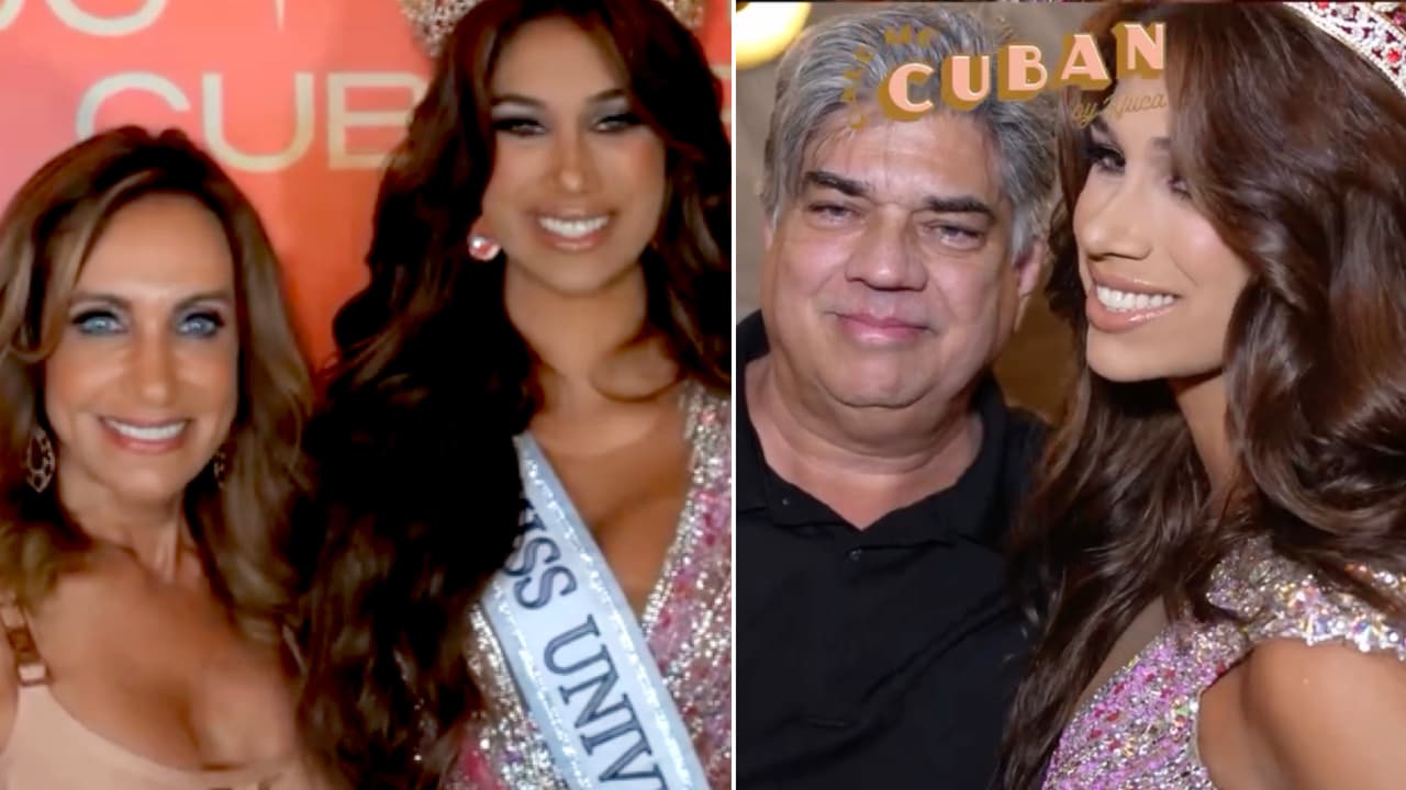 Lina Luaces celebra triunfo como Miss Universe Cuba junto a sus padres: la fiesta fue espectacular