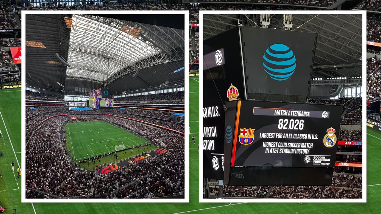 Real Madrid vs. Barcelona: Reportan dos récords de asistentes en el “Clásico de Dallas”