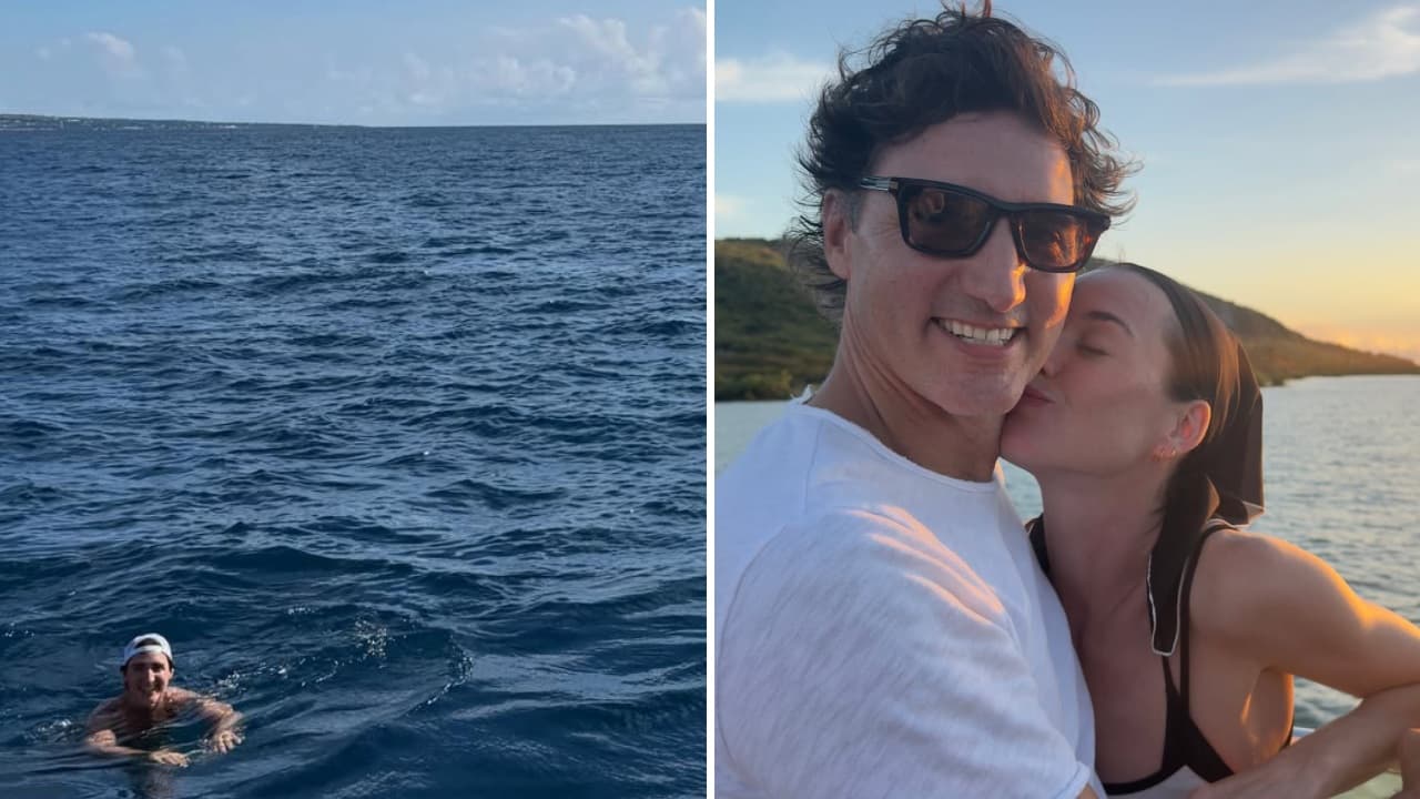 Katy Perry y Justin Trudeau en sus vacaciones decembrinas.