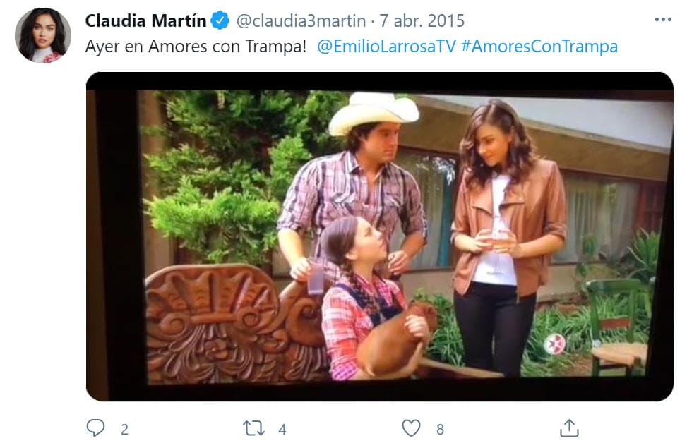 Claudia comenzó con pequeños papeles en las telenovelas, debutó en
<b> 'Amores con trampa'</b> en 2015.
<br>