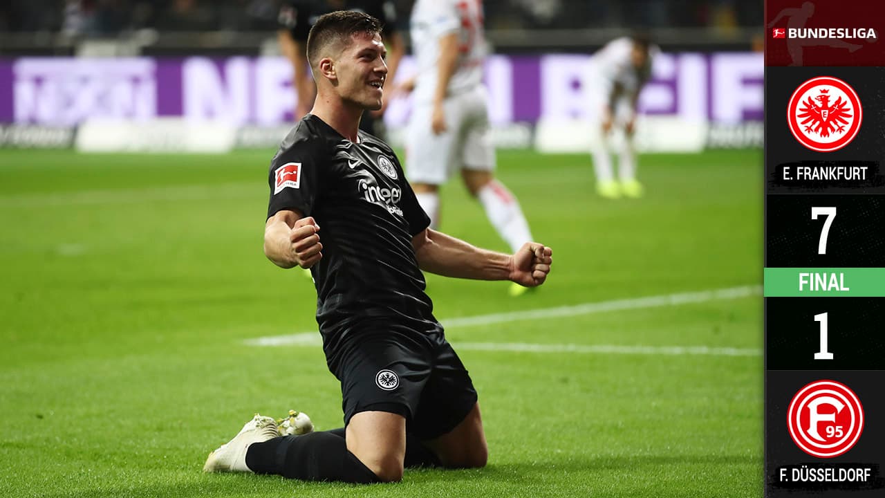Jovic, anota cinco goles fulmina al Fortuna Düsseldorf