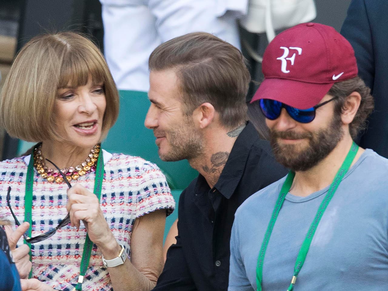 Wintour también conversó con Beckham.
