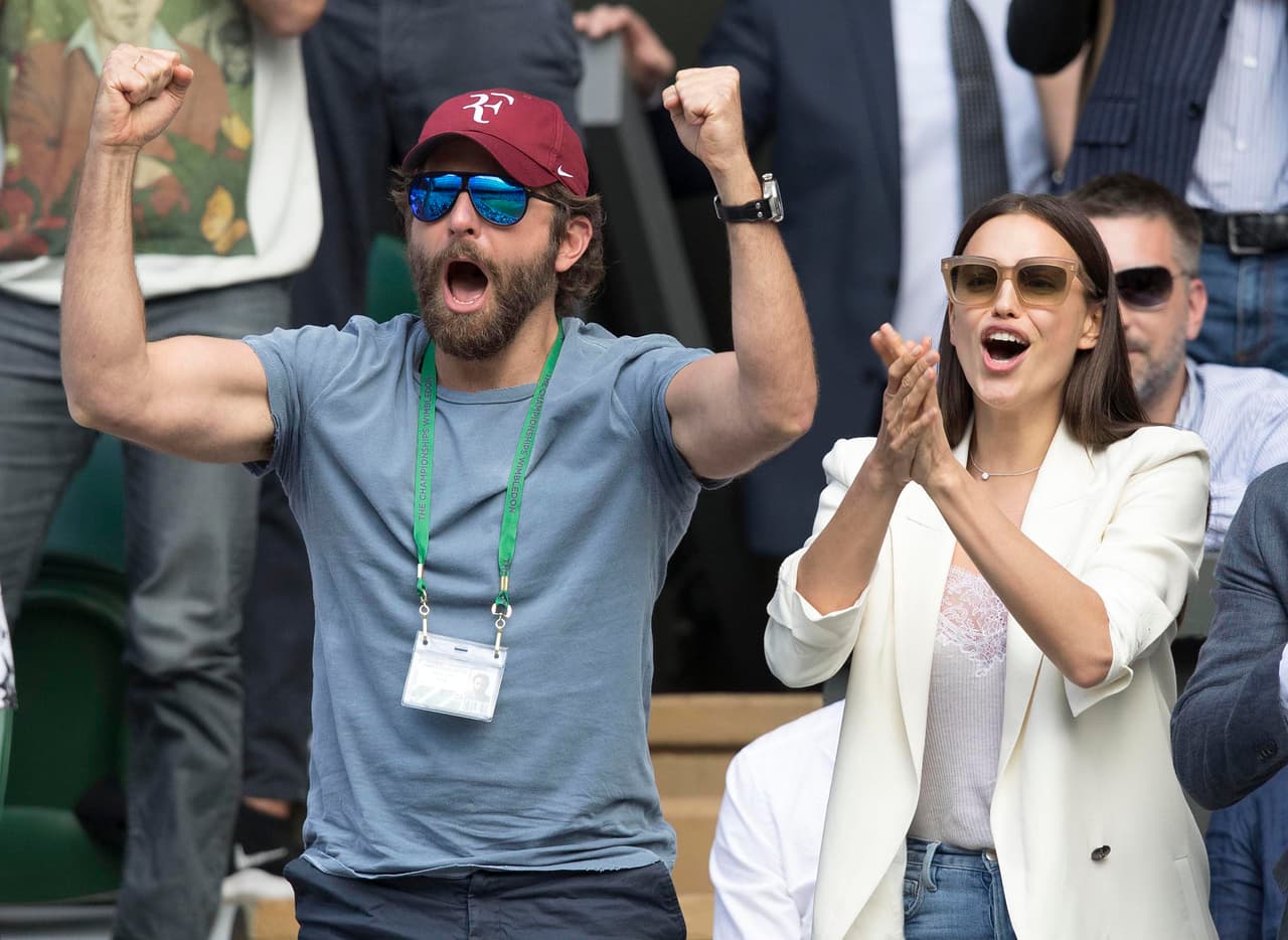 Bradley e Irina celebraron el triunfo de Federer.