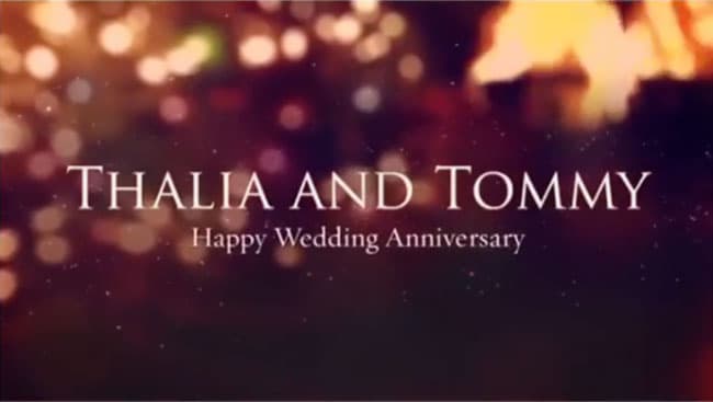 Por eso la actriz le dedicó un lindo video a su esposo en Instagram con el siguiente mensaje: "16 años casados,18 juntos y los que nos regale Dios🙌🏼🙏🏼😚💗💕💗💕💗💕💗💕 #Cucos #ThaliaFlowerPower #TodaviaTeQuiero #PorLoQueResteDeVida #ThaliaYTommy #PensamientosPositivos #TerapiaDeAmor".